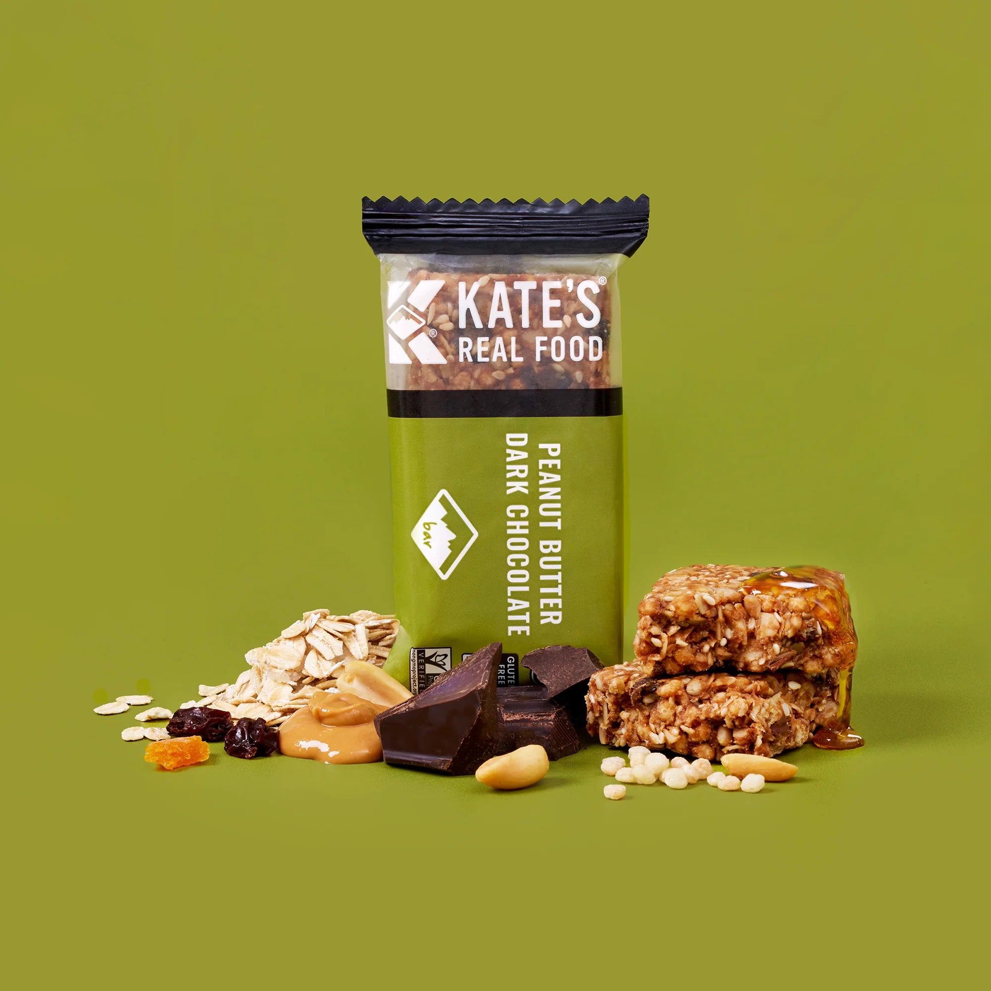 Kate's Real Food Peanut Butter Dark Chocolate Bars( 12 X 2.2 OZ )