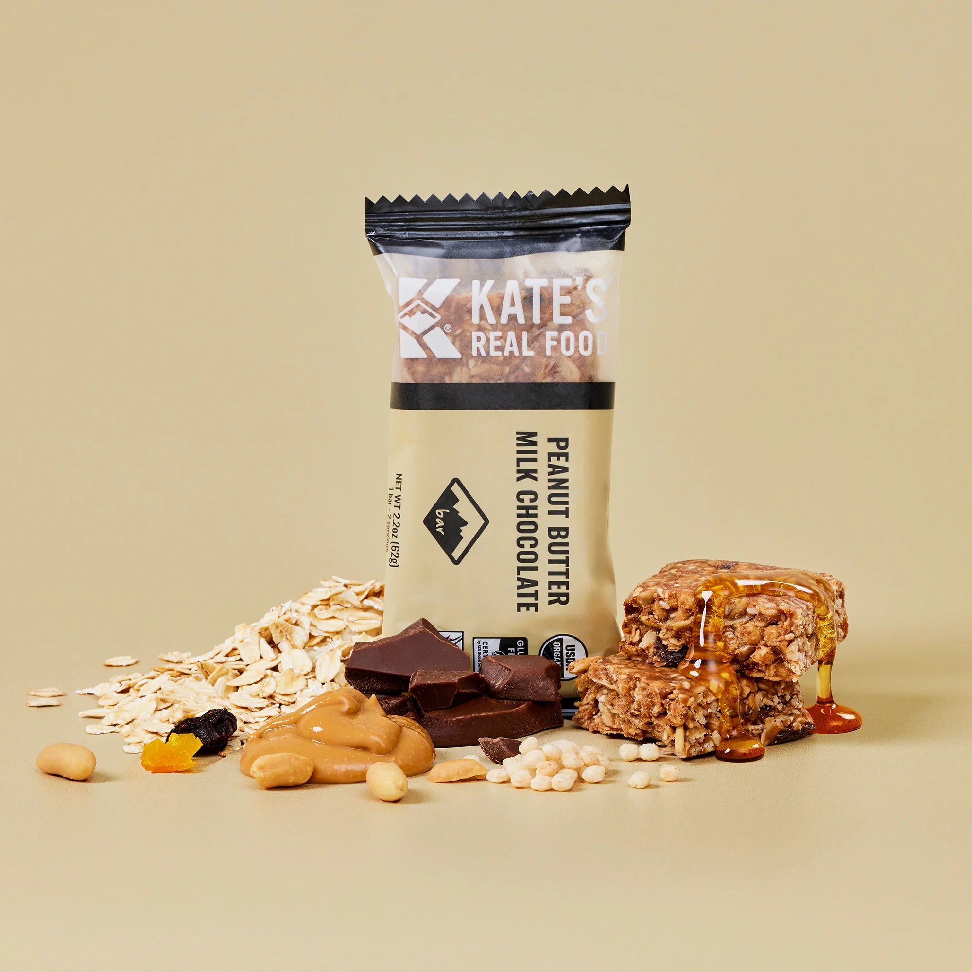 Kate's Real Food Creamy Milk Chocolate Peanut Butter Bars ( 12 X 2.2 OZ   )