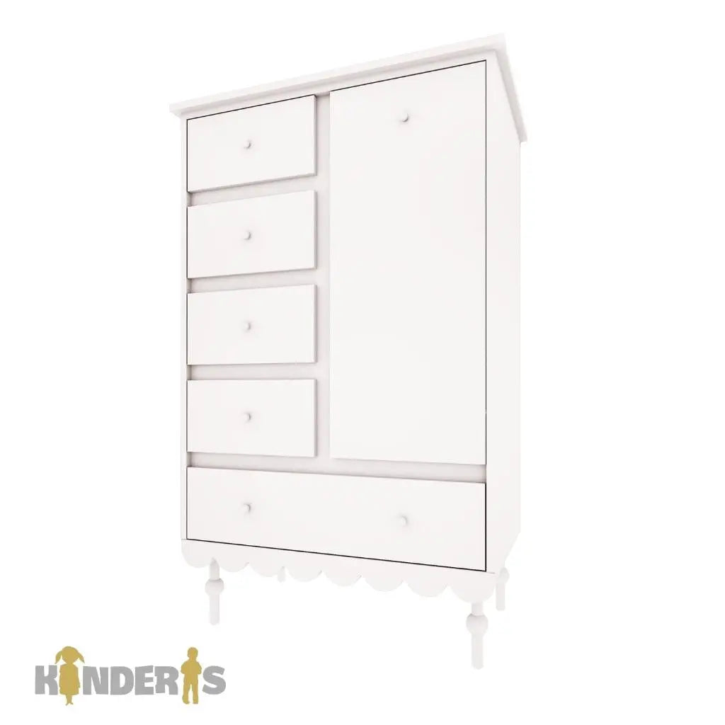 Chest of drawers for children's room "BABUSHKA", white-1