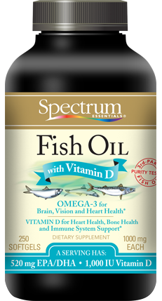 Spectrum Essentials Fish Oil with Vitamin D Softgels