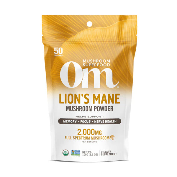 Om Lion's Mane Organic Mushroom Powder 3.5 oz
