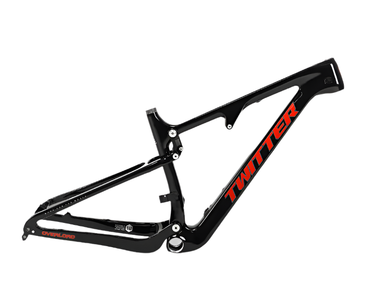 TWITTER OVERLORD Full Suspension Carbon MTB Frame – T800 Mix, 29"/27.5", AM, with ROCKSHOX MNR Rear SHOX-3
