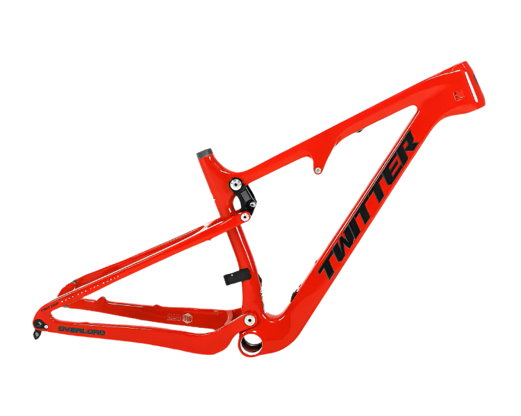 TWITTER OVERLORD Full Suspension Carbon MTB Frame – T800 Mix, 29"/27.5", AM, with ROCKSHOX MNR Rear SHOX-0