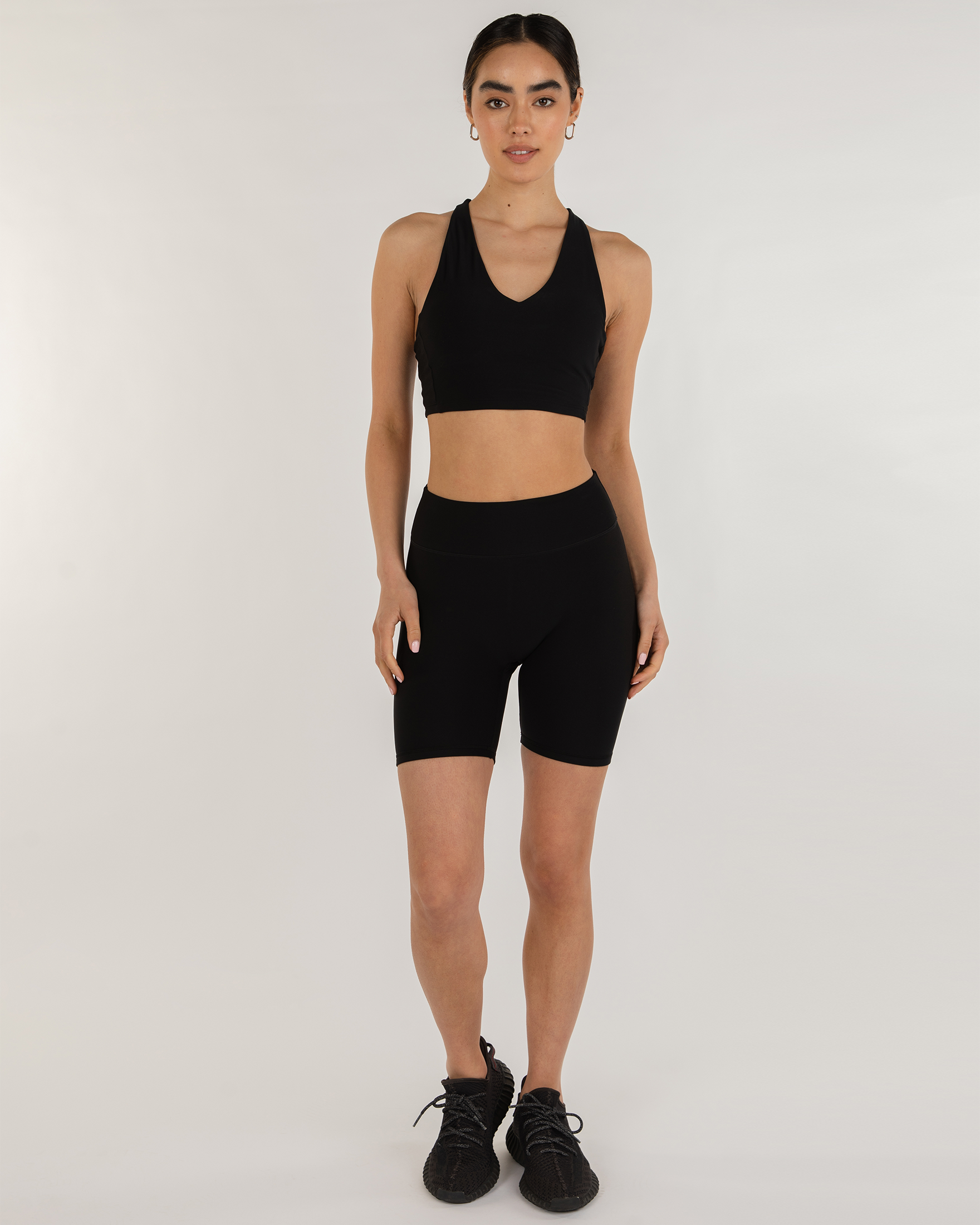 Hybrid Fleece Biker Shorts High Waist 6"-8