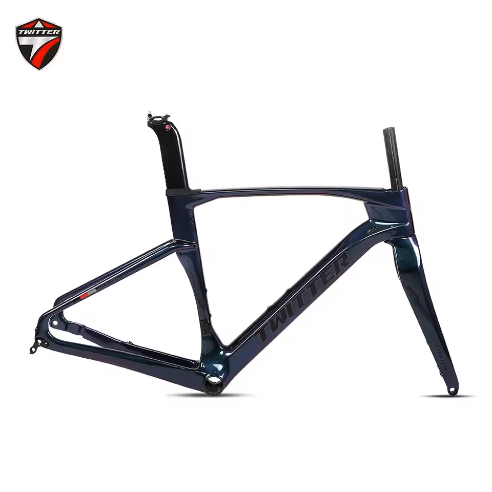 TWITTER GRAVEL V3 Disc Carbon Road Frame Set – T900, 700C, Full Holographic-0