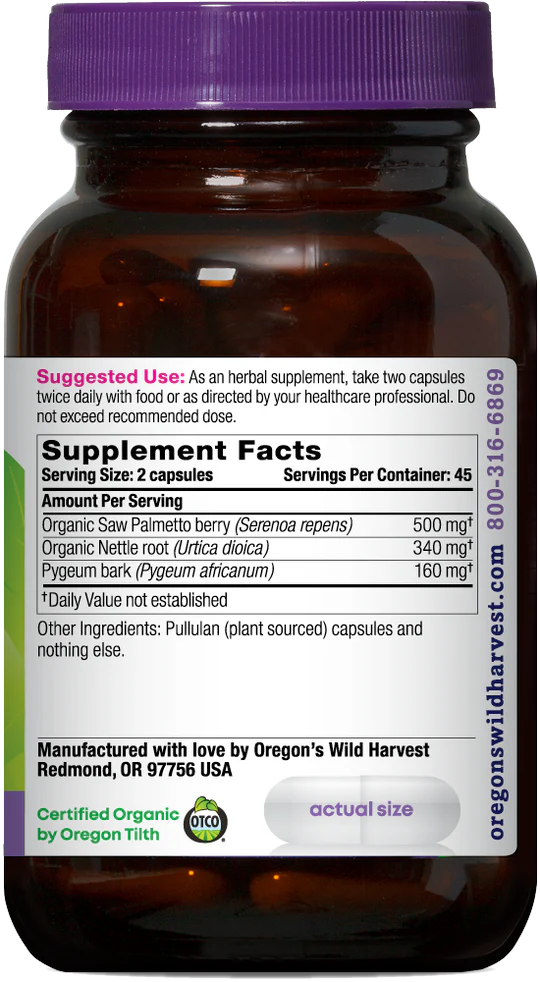 Wild Harvest Saw Palmetto Pygeum Capsules