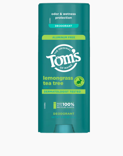 Tom's Of Maine Lemongrass Deodorant Stick 6 Pack