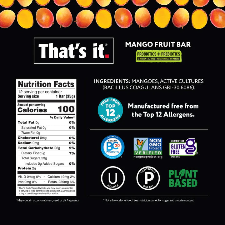That's It Mango Bar( 12 X 1.2 OZ )