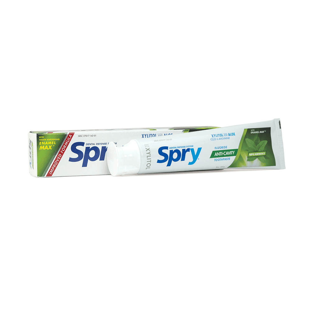 Spry Anti-Cavity Xylitol Spearmint Toothpaste, with Fluoride 5 oz