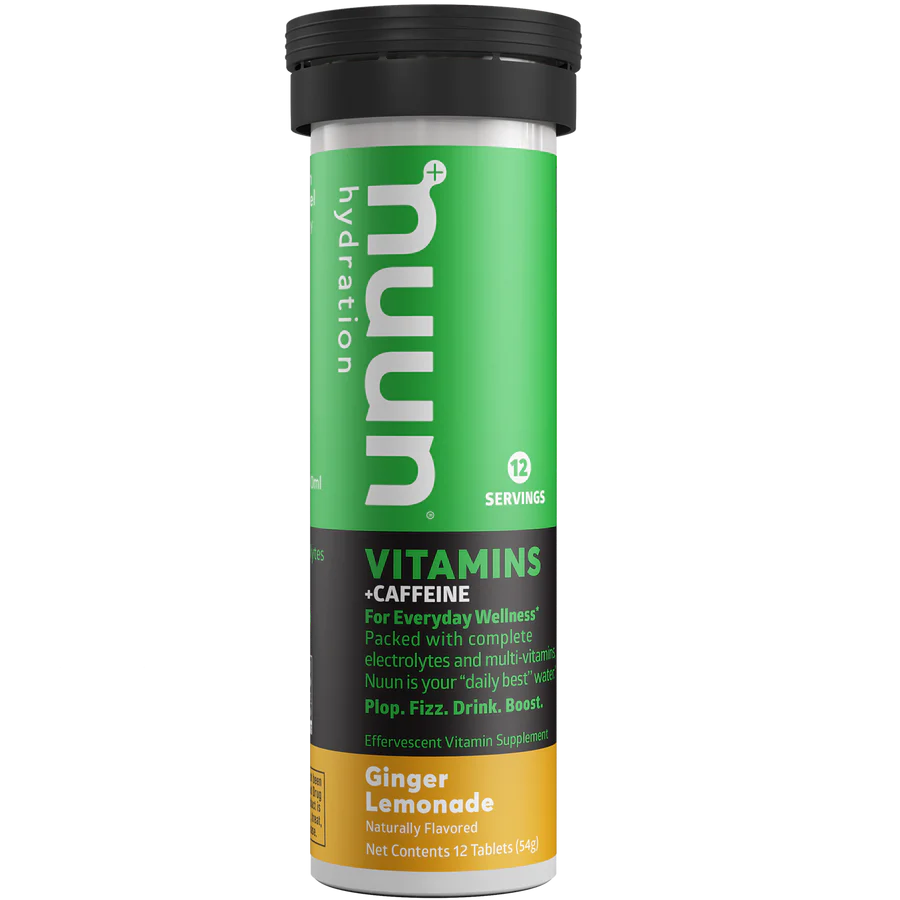 Nuun Vitamins +Caffeine, Ginger Lemonade