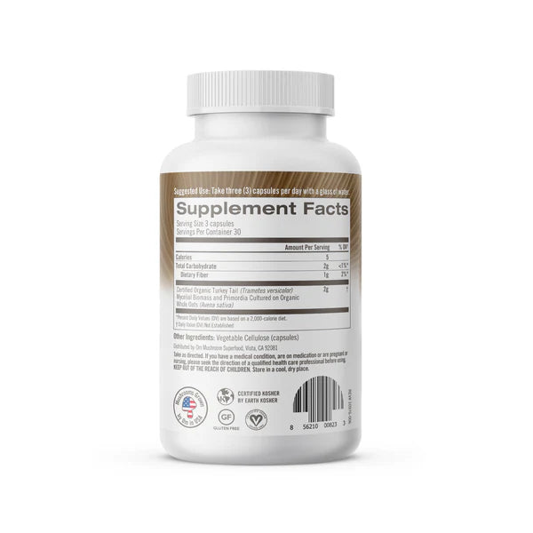 Om Turkey Tail Mushroom Capsules, 90 ct