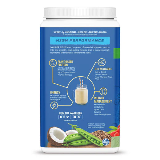 Sunwarrior Warrior Blend Organic Unflavored 750g