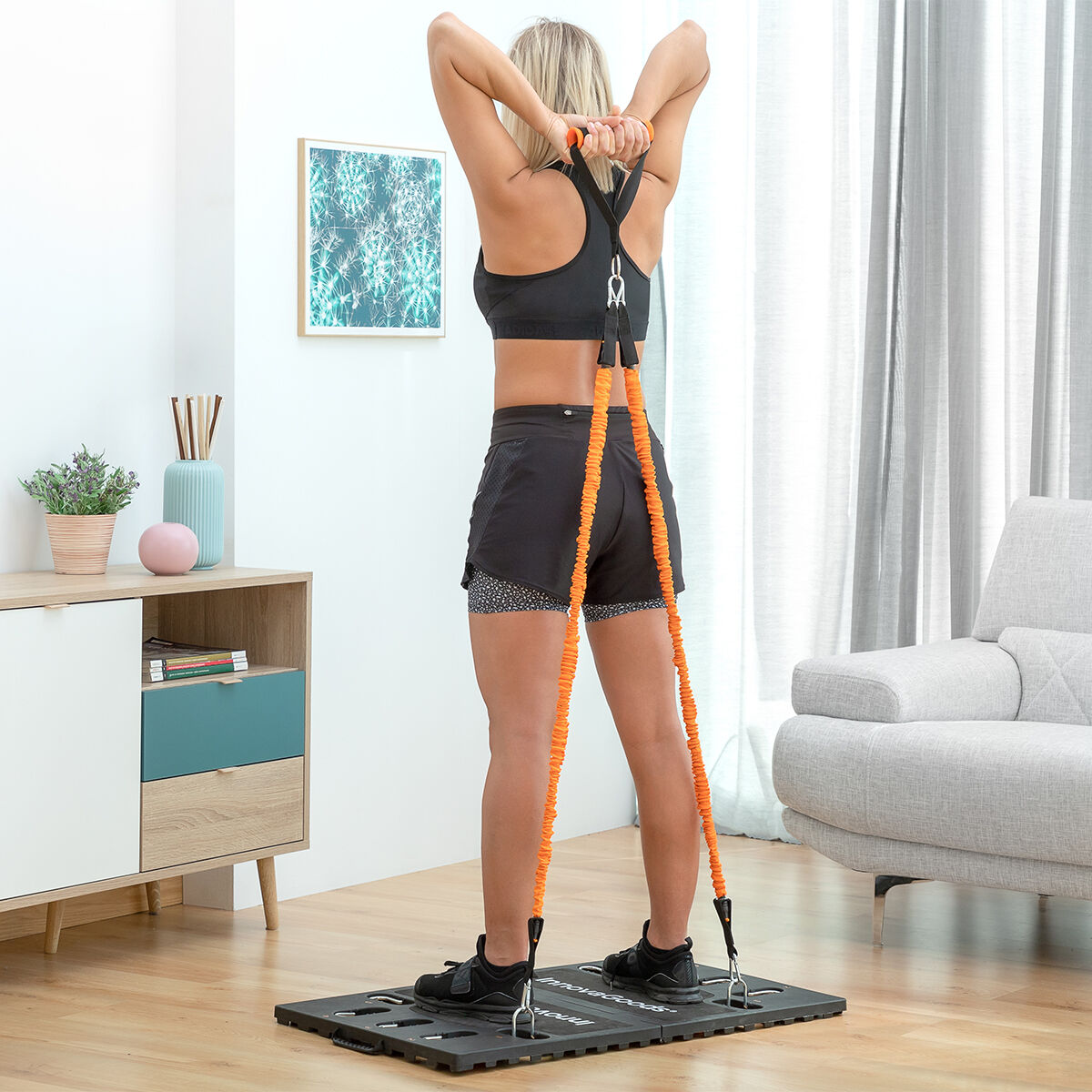 Integrovaný přenosný tréninkový systém s průvodcem cvičením Gympak Max InnovaGoods-7