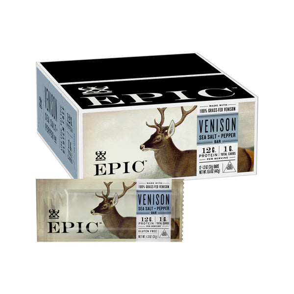 EPIC Provisions Venison Sea Salt Pepper Bar