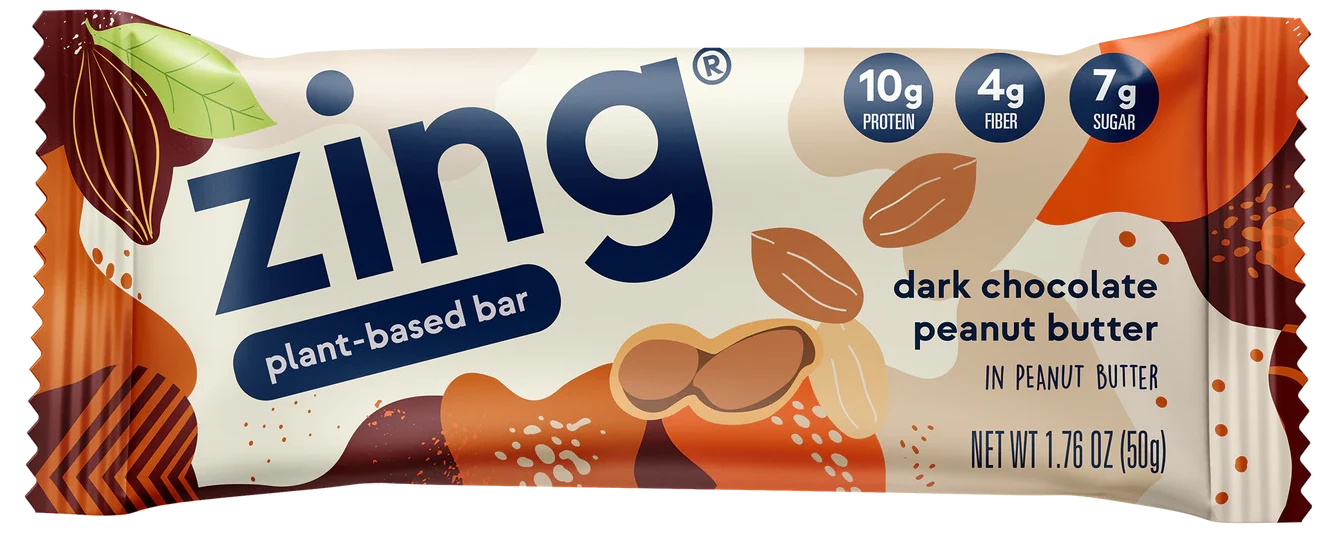 zing dark chocolate peanut butter nutrition bars - Box of 12