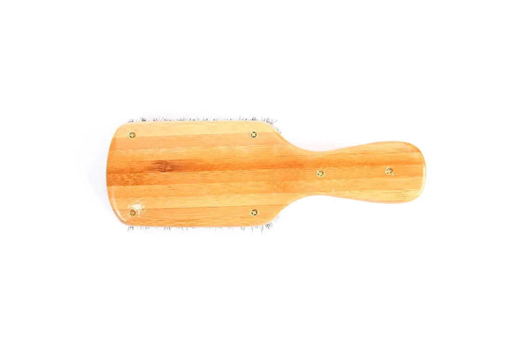 Bass 153S Dark Bamboo Classic Club Style with Soft Natural Bristles