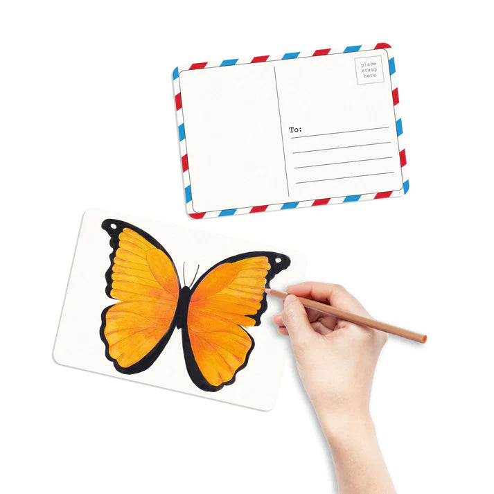 Coloring Postcards - Butterflies (30 postcards)