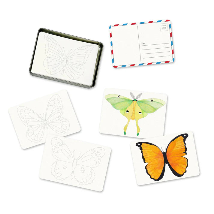 Coloring Postcards - Butterflies (30 postcards)