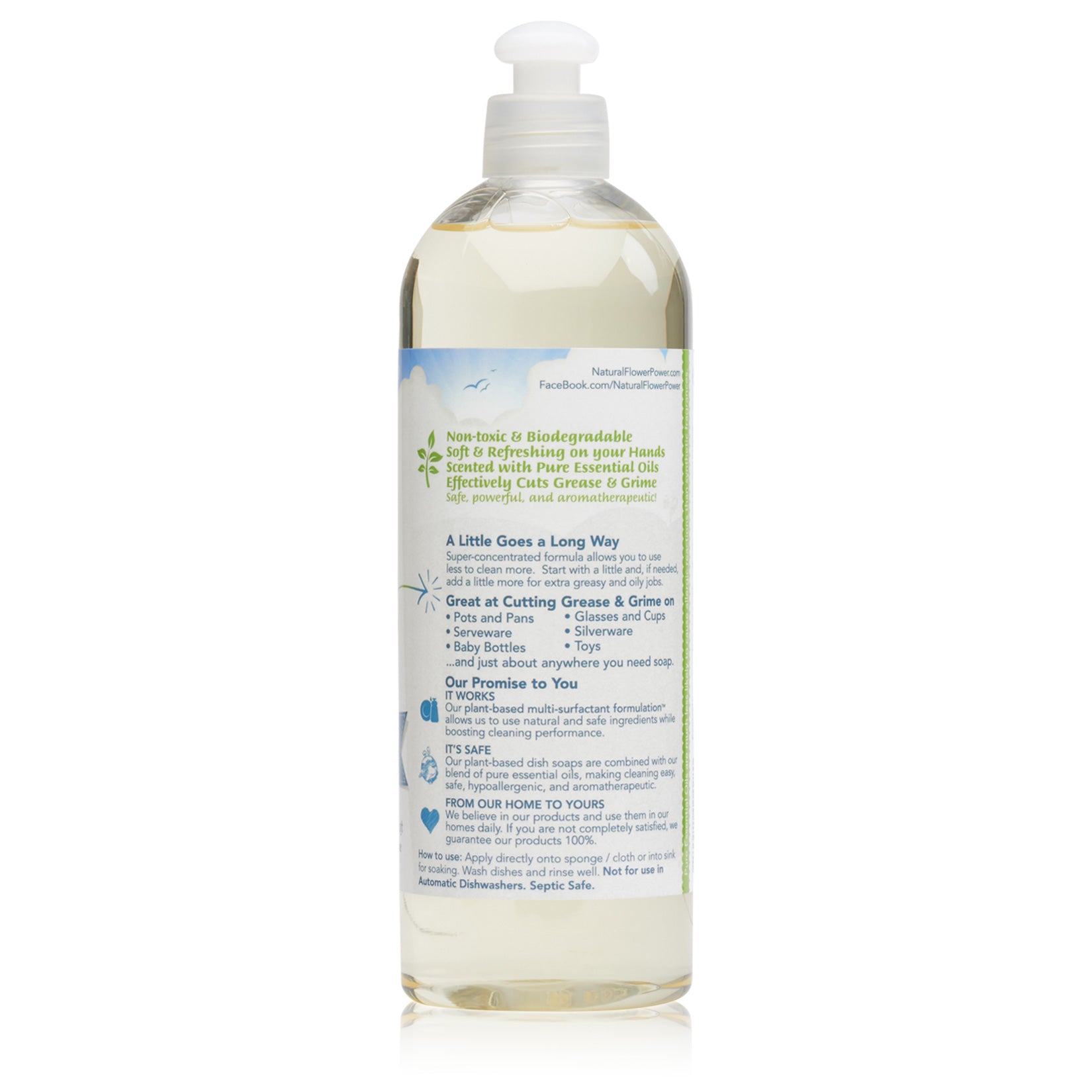 Natural Flower Power Lemongrass Natural Dish Soap ( 9 X 16 OZ )