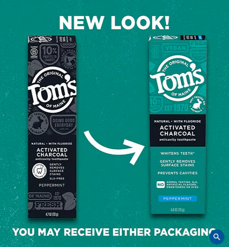 Tom's of Maine Activated Charcoal Anticavity Toothpaste