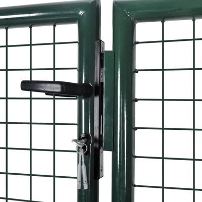 vidaXL Mesh Garden Gate Galvanized Green Outdoor Fence Barrier Multi Sizes
