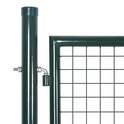 vidaXL Mesh Garden Gate Galvanized Green Outdoor Fence Barrier Multi Sizes