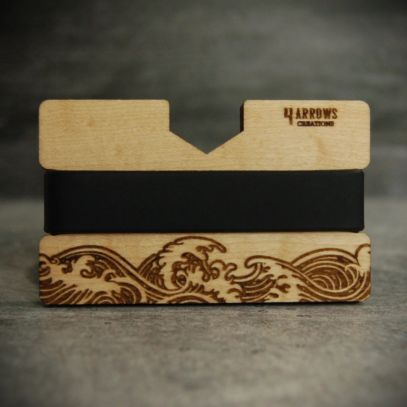 The Wave Wood Wallet