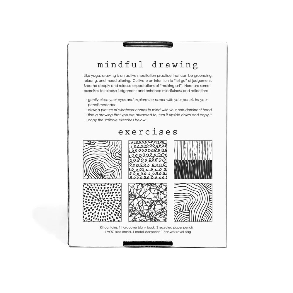 Sketchbook Art Kit - scribble + doodle + draw set with paper & pencils