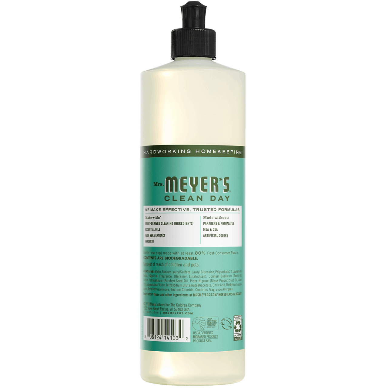 Mrs. Meyer's Basil Liquid Dish Soap (6x16 Oz)