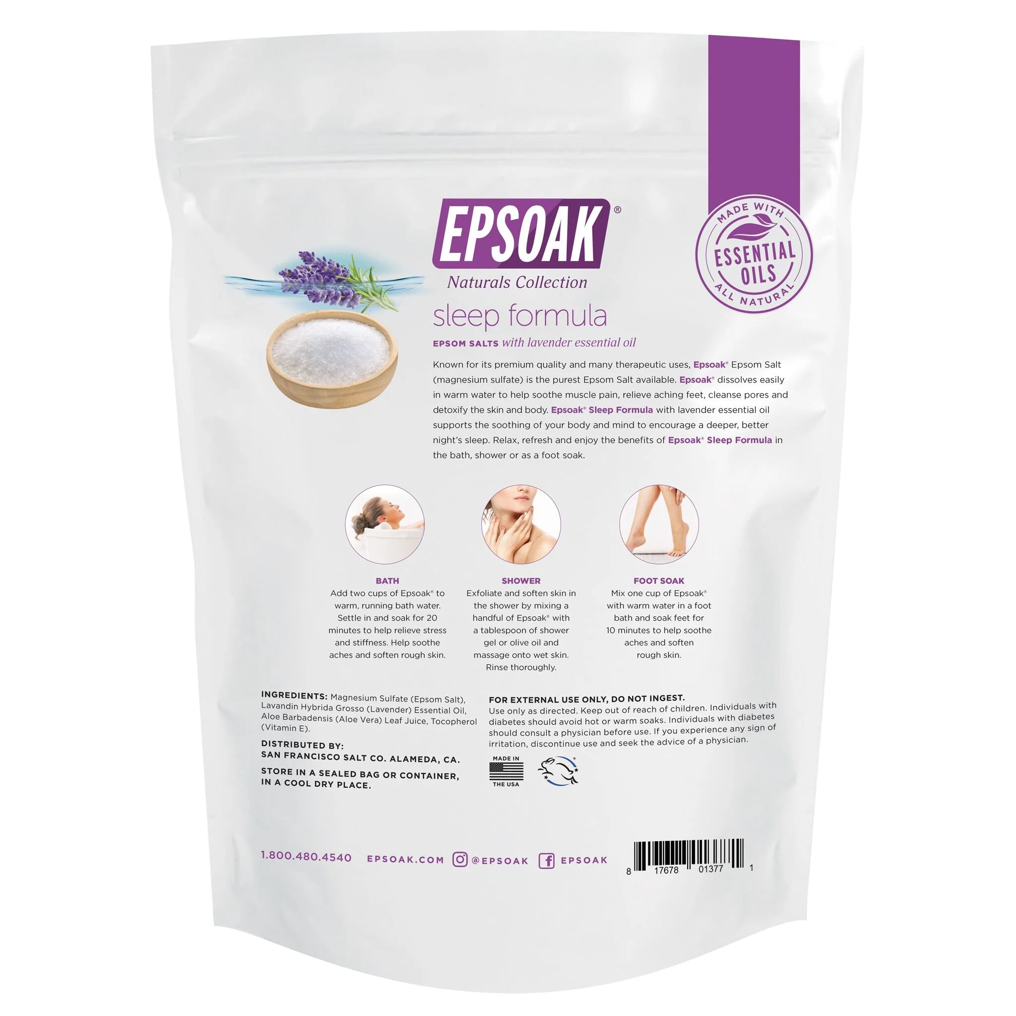 San Francisco Salt Co Sleep Formula Epsom Salt Bath Salt