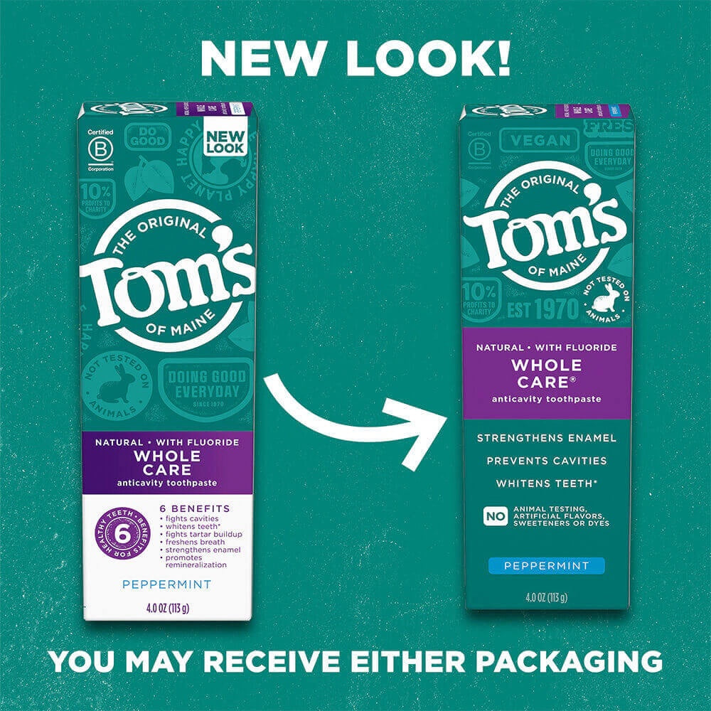 Whole Care Peppermint Anticavity Toothpaste 6 Pack
