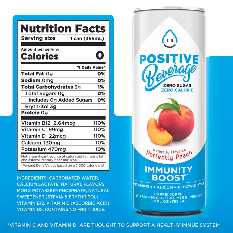 Positive Beverage Perfectly Peach