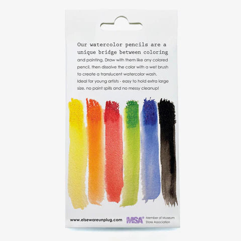 Watercolor Pencils - Jumbo Size - Set of 6 colors
