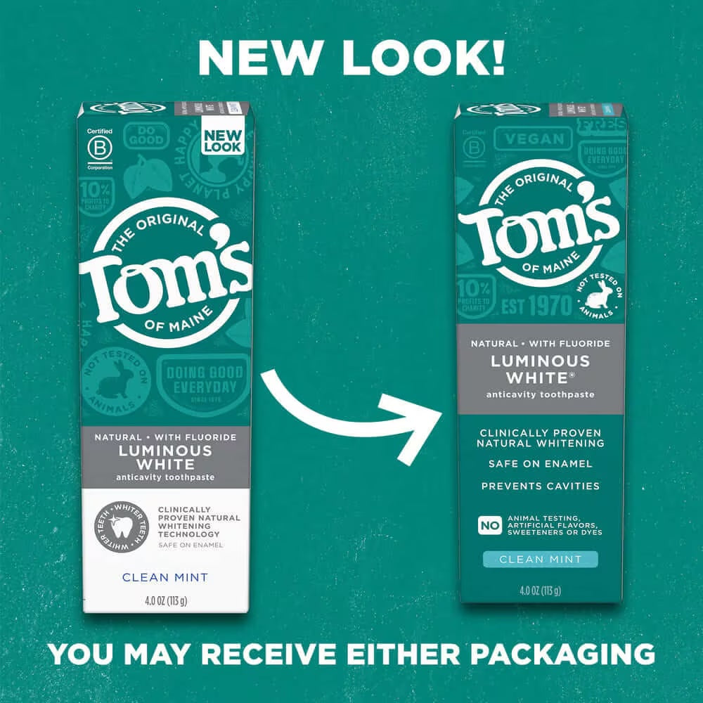 Luminous White Clean Mint Anticavity Toothpaste 6 Pack