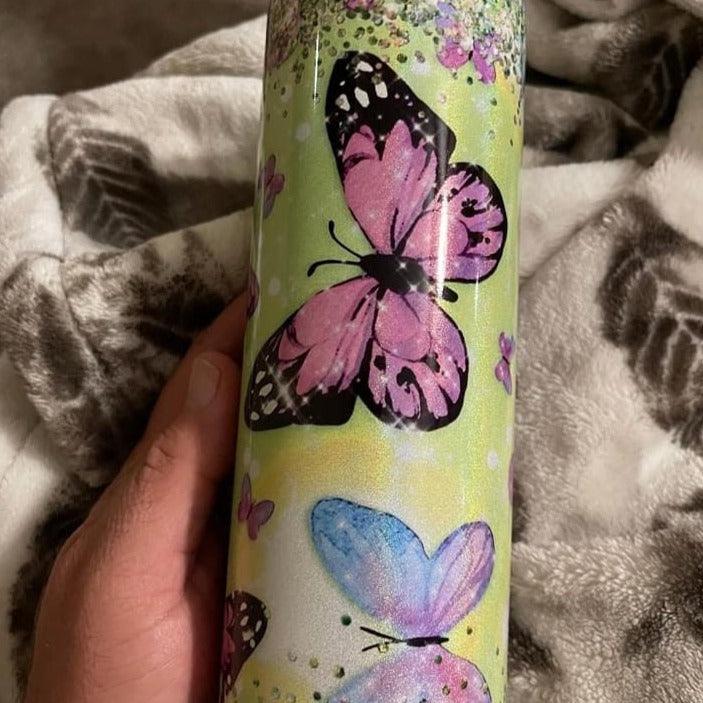 20oz Skinny Tumbler - Glitter Shimmer-1