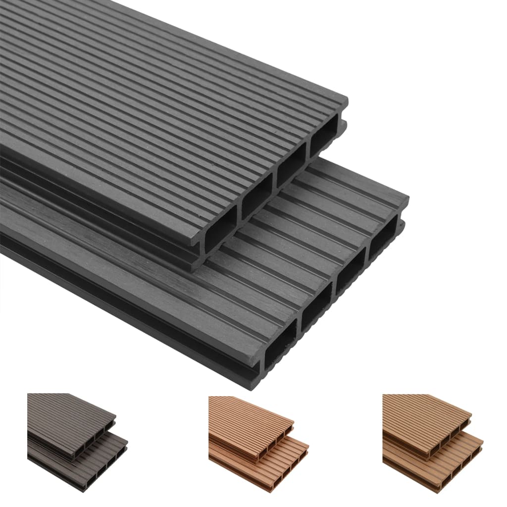 vidaXL WPC Decking Board Hardware Garden Patio Pool Tiles Multi Colors/Sizes-5