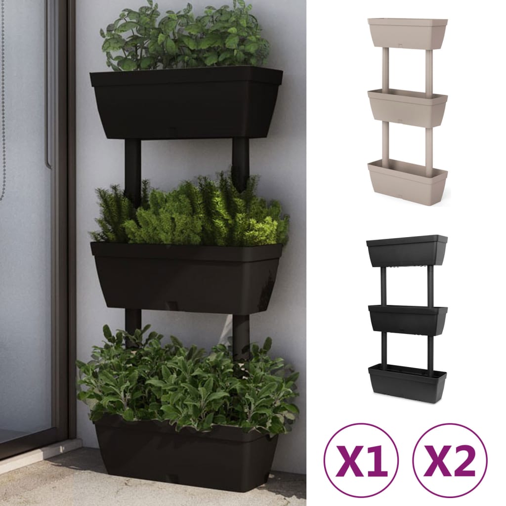 vidaXL Garden Planter 6 pcs 39.4" Anthracite-24