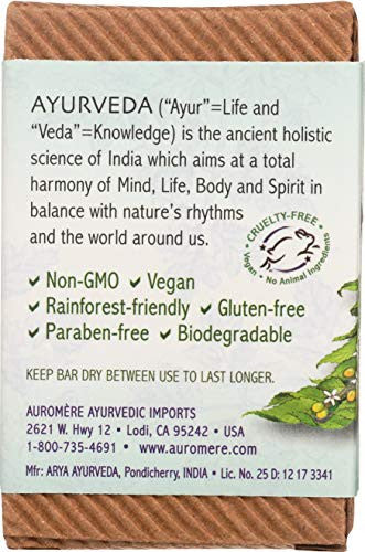 Auromere Tulsi Neem Bar Soap (1x2.75 Oz)-1
