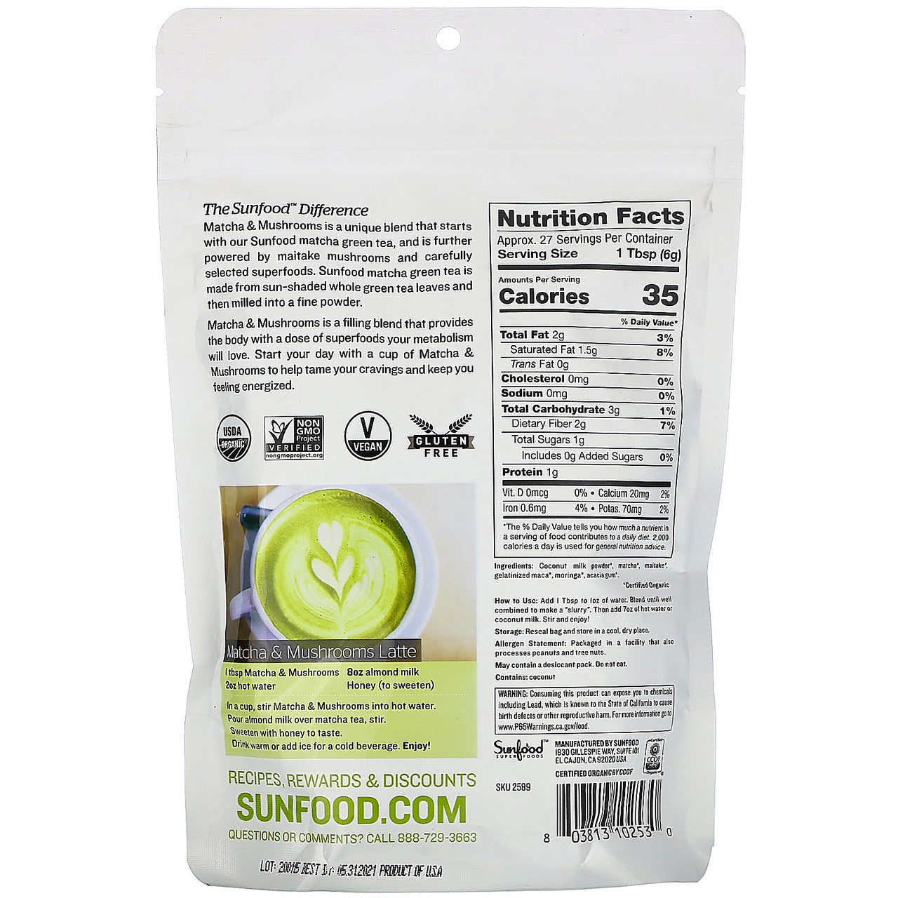OG2 SUNFD MCHA MSHRM PWD (1x5.80)-1