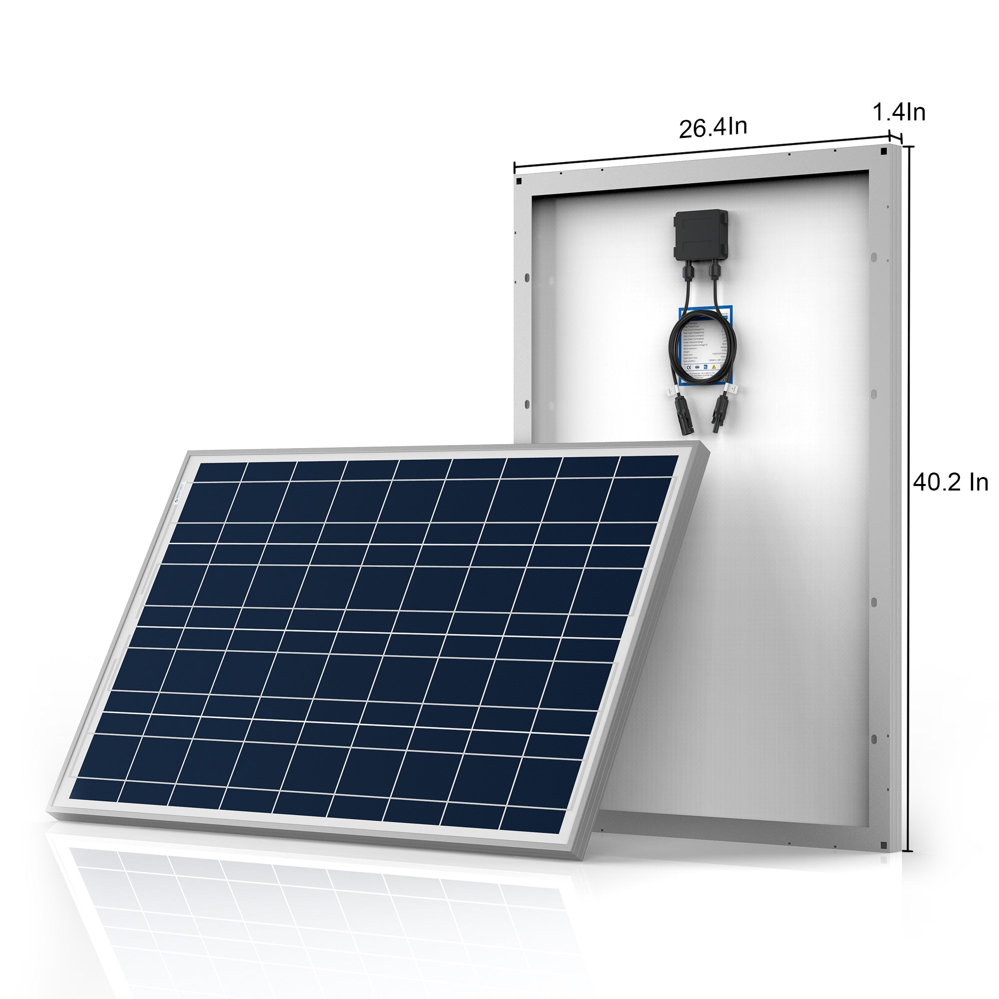 ACOPOWER 12V  Poly Solar RV Kits + MPPT / PWM Charge Controller-1