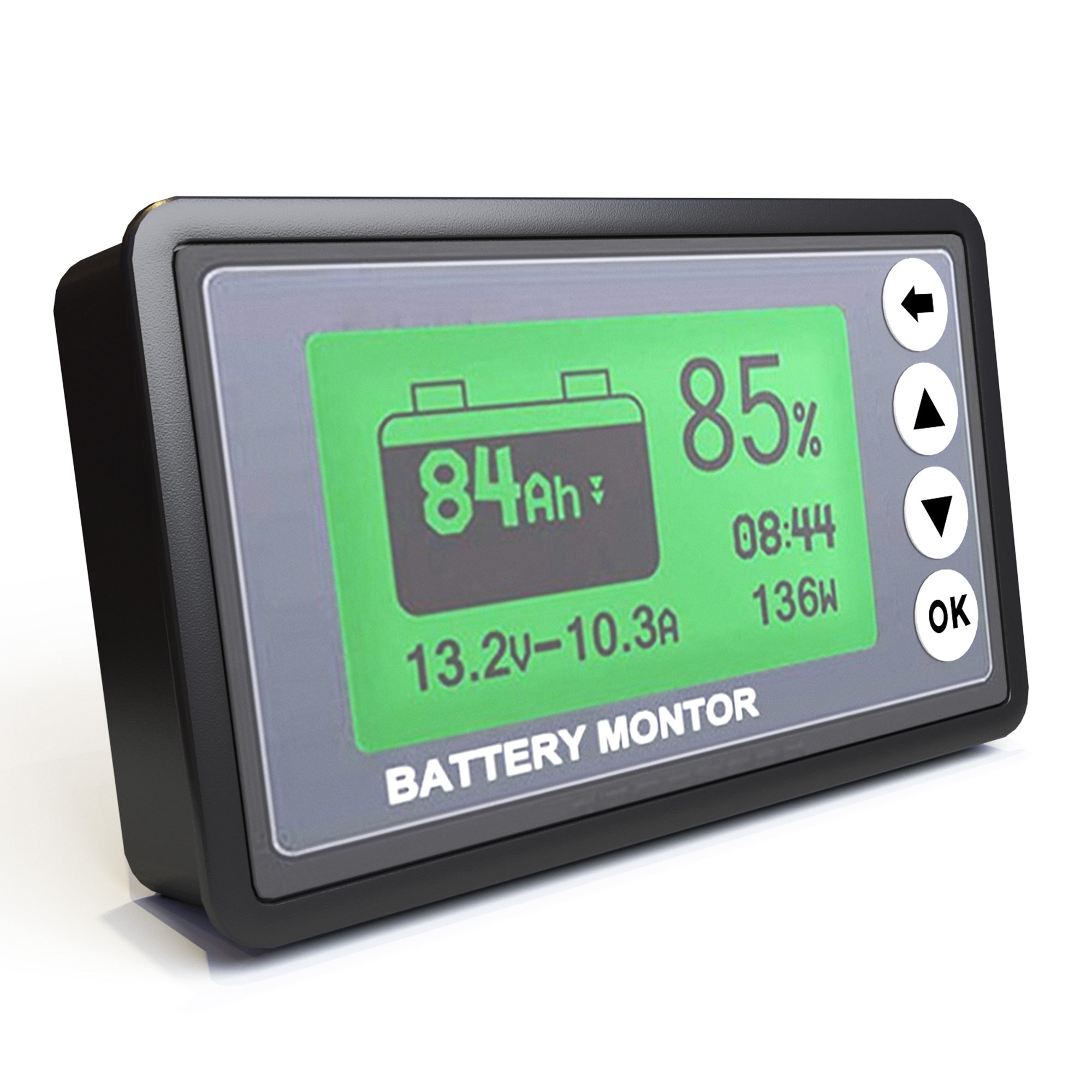 ACOPOWER 500A Battery Monitor, High and Low Voltage Programmable Alarm, Voltage Range 10V-120V-0