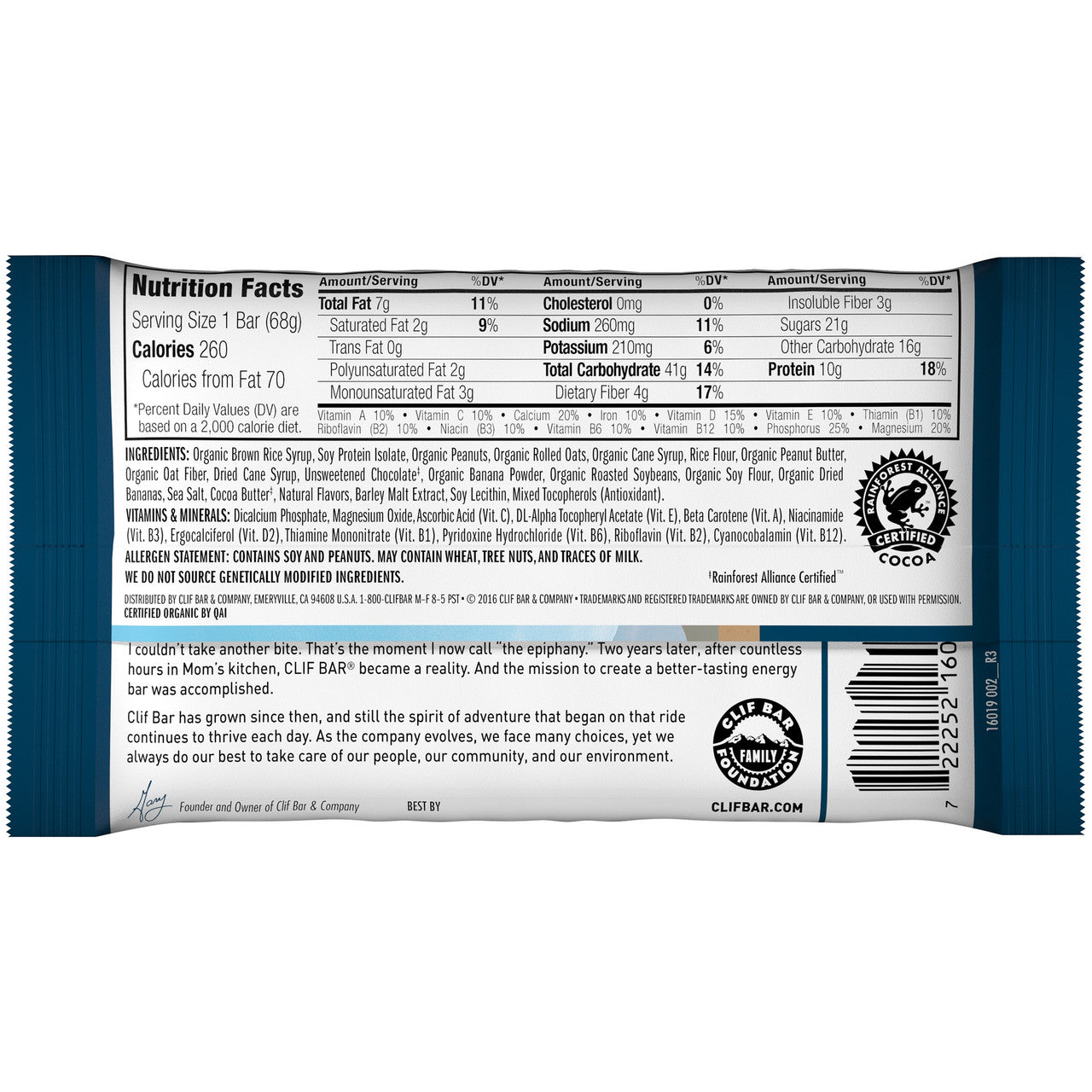 OG3 CLIF PB BAN DK CH BR ( 12 X 2.4 OZ   )-2
