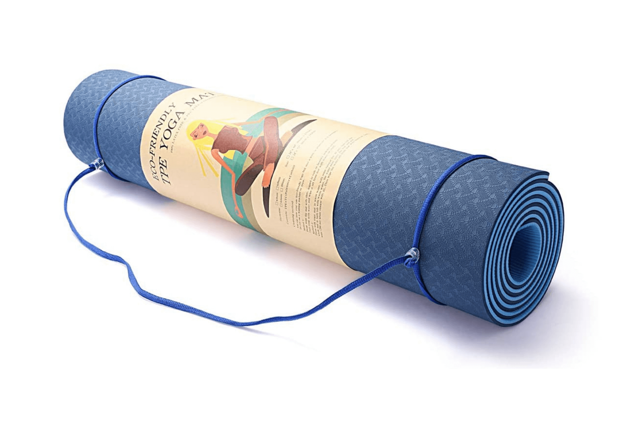Eco Friendly Reversible Color Yoga Mat with Carrying Strap-1