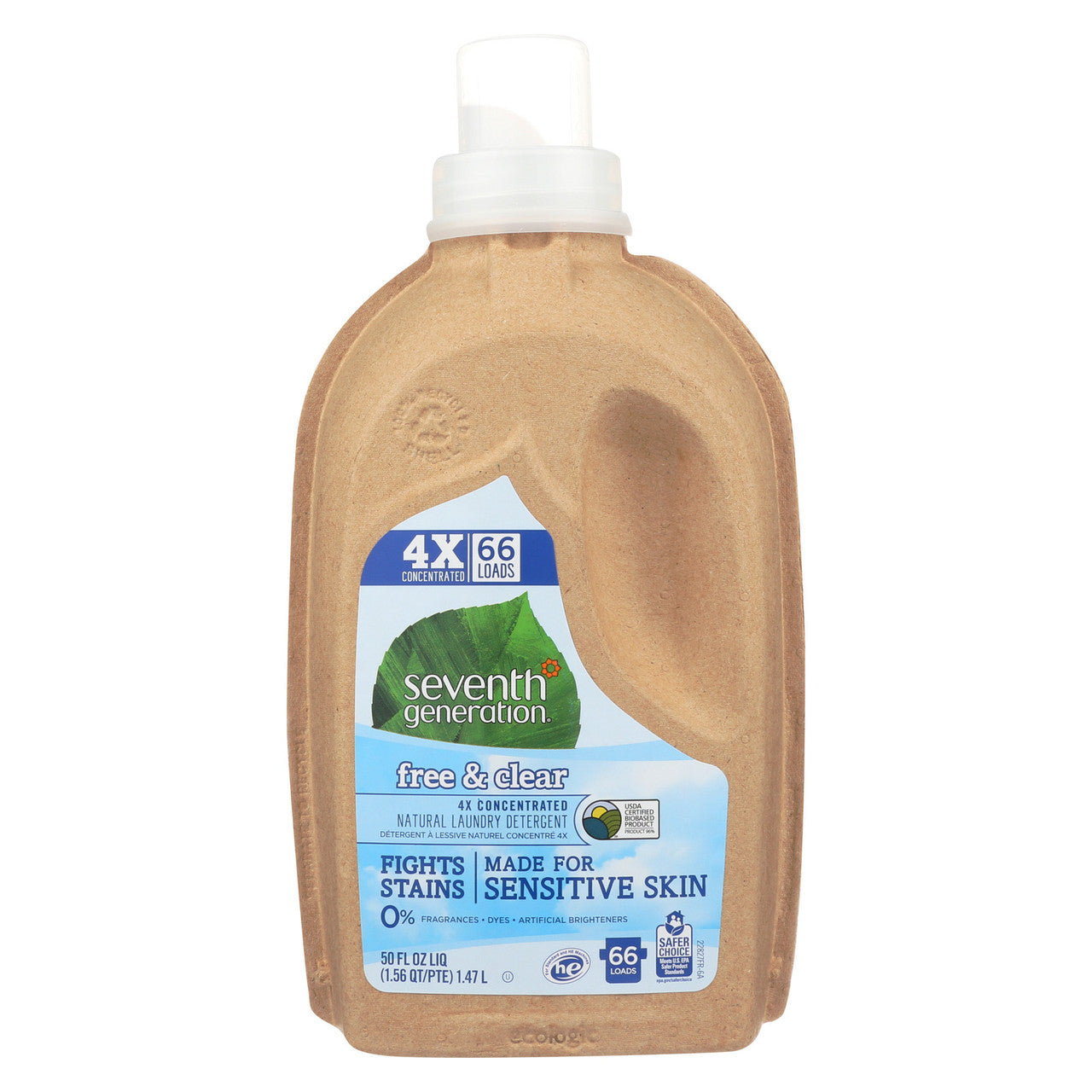 Seventh Generation Liquid Laundry, 4X Free & Clear (6x50 Oz)-0