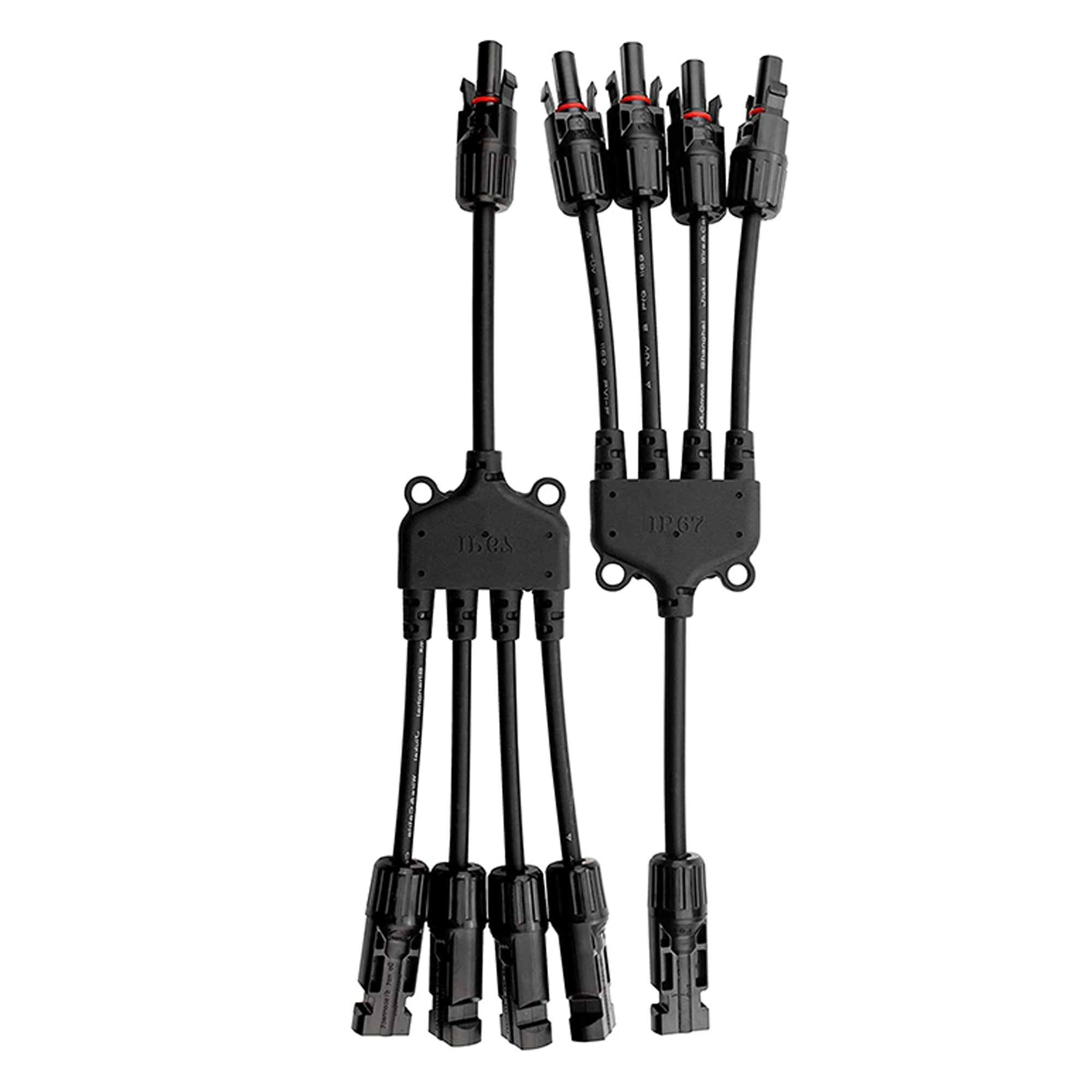 ACOPOWER 1 to 4 Solar Y Branch Connectors, 1 Pair M/FFFF + F/MMMM  Y Branch Parallel Adapter-0