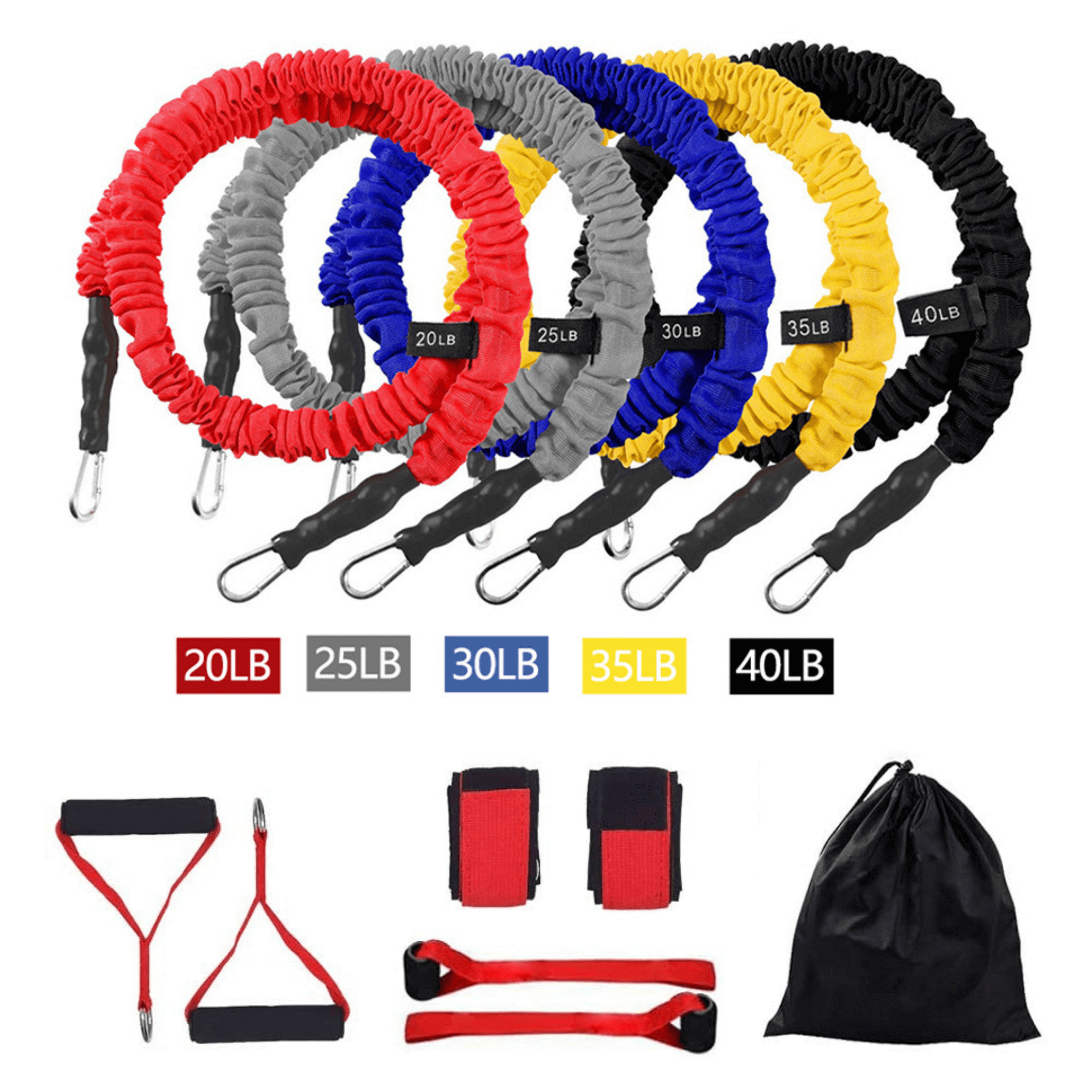 12-Pcs Resistance Band Home Workout Set-0