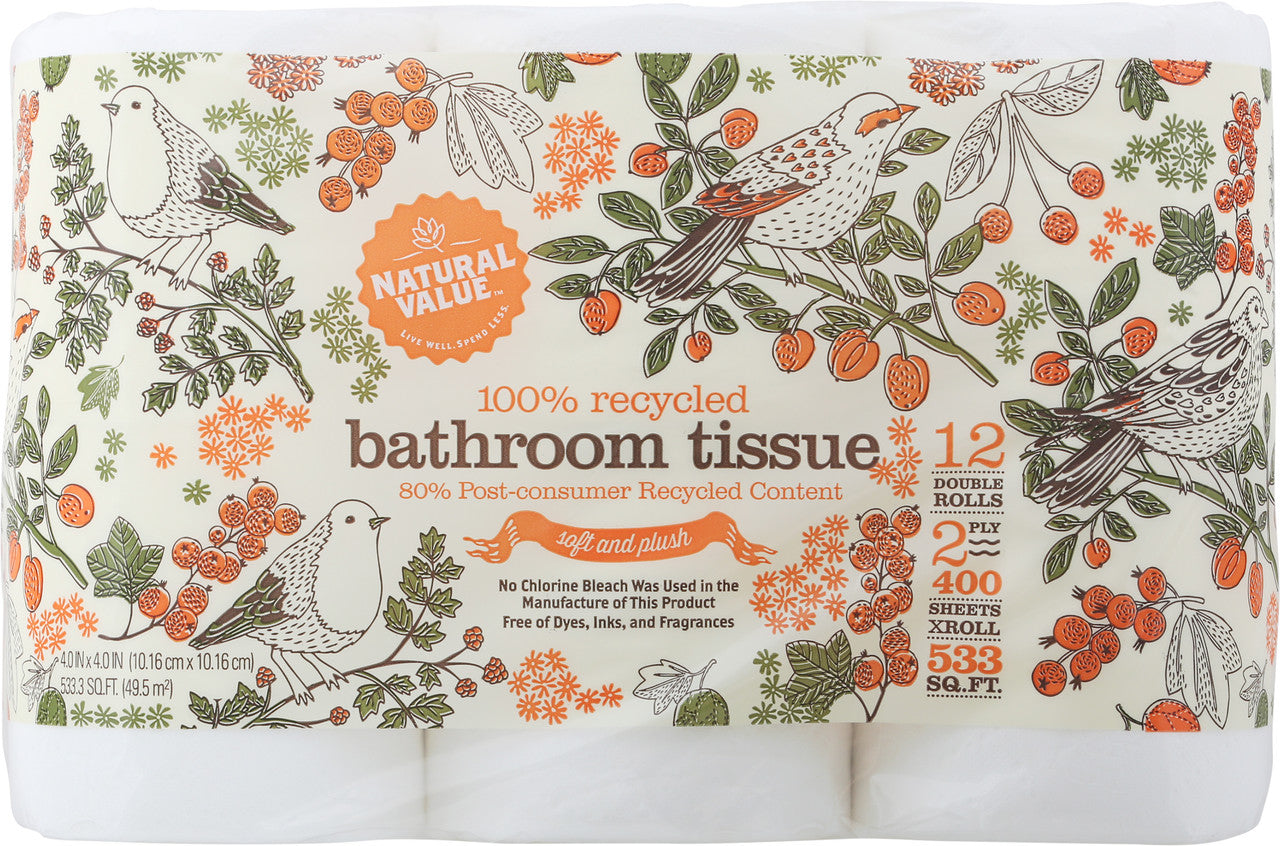 Natural Value 400Ct/Roll Bth Tissue (4x12Pack )-0