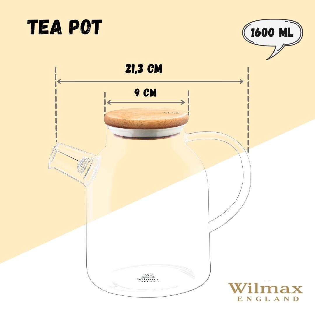 Thermo Glass Teapot 54 Fl Oz | High temperature and shock resistant-13