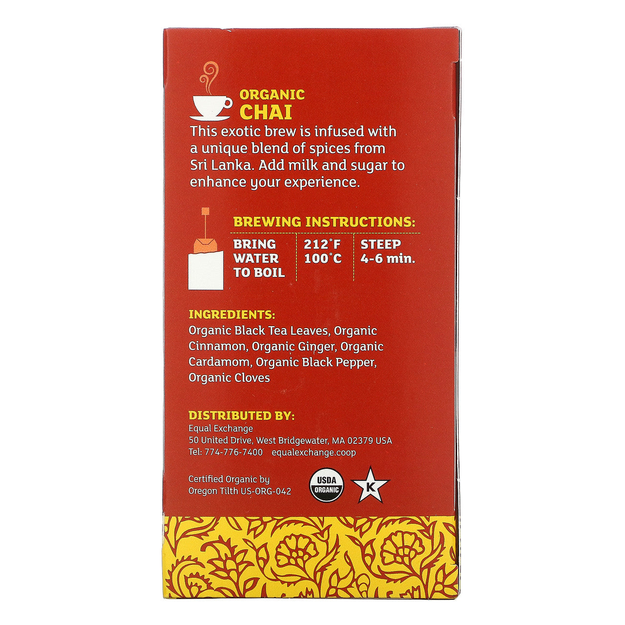 Equal Exchange Black Chai (6x20 Bag)-1