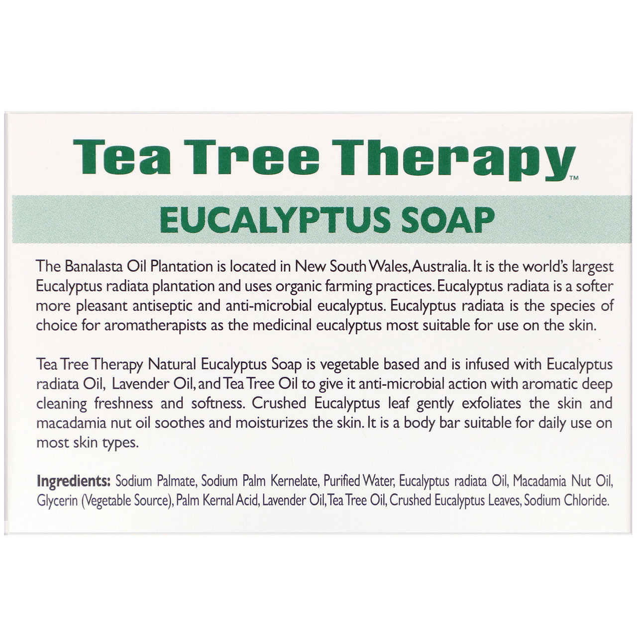 Tea Tree Therapy Tea Tree Eucalyptus Soap (1x3.5 Oz)-2